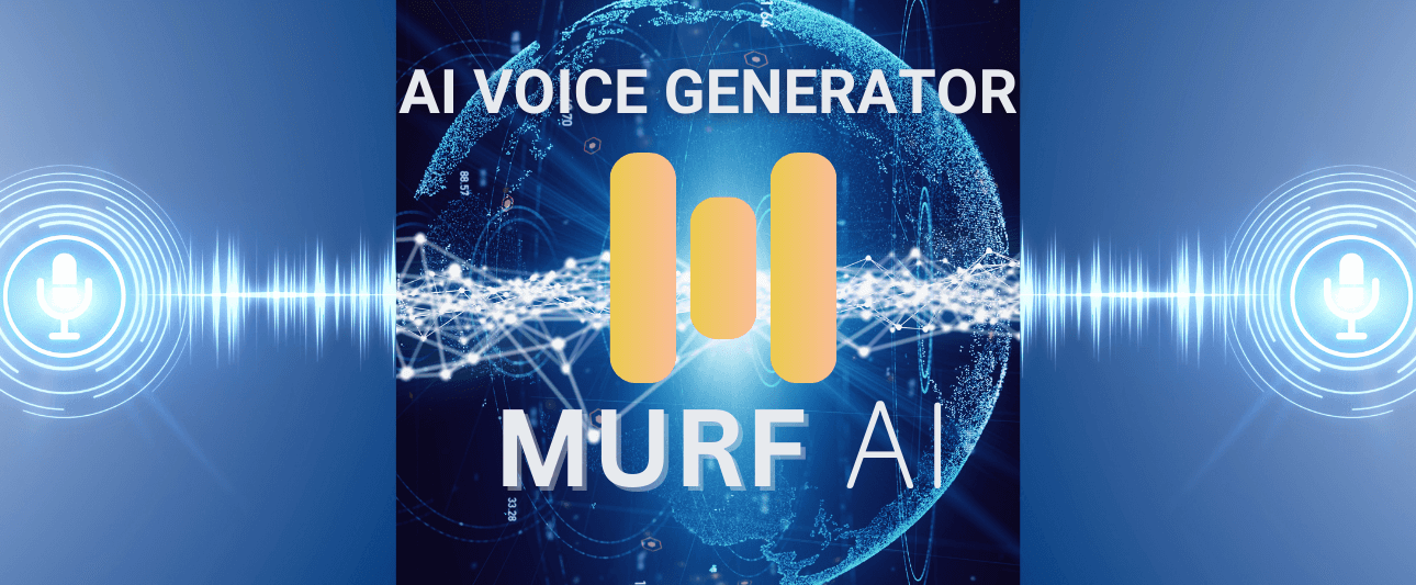 Microphones juxtaposed with a digital waveform, symbolizing the fusion of traditional voiceovers and AI technology in Murf AI.