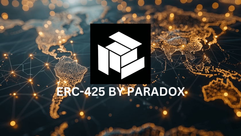 Main banner image featuring the Paradox logo over a glowing global network, symbolizing the global impact of ERC-425 on financial innovation and the tokenization of real-world assets.